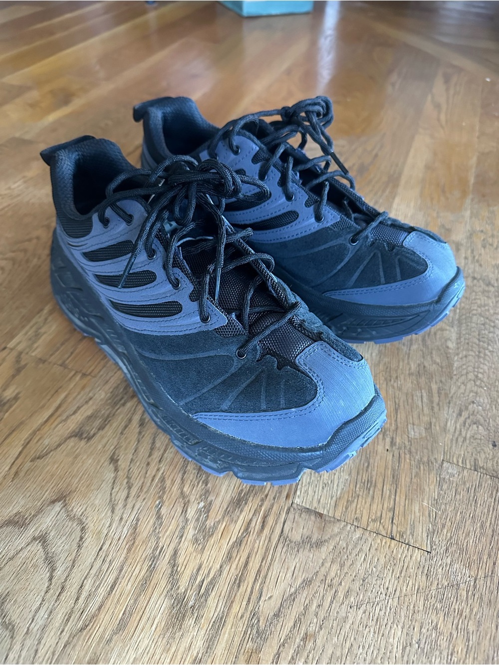 Hoka Elite Terrain System Stinson Ego OG Men’s 10.5 Black SHOELACES MODIFIED